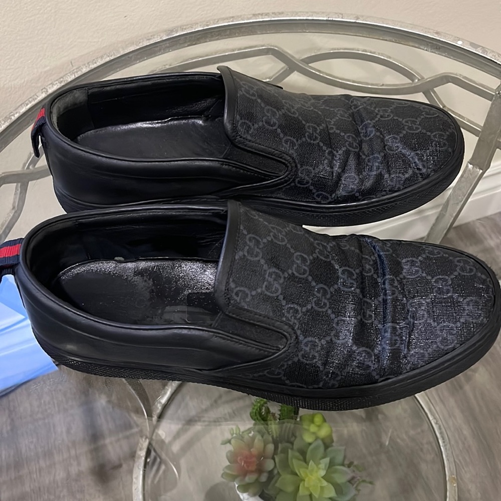 Gucci Black Slip-On Sneakers